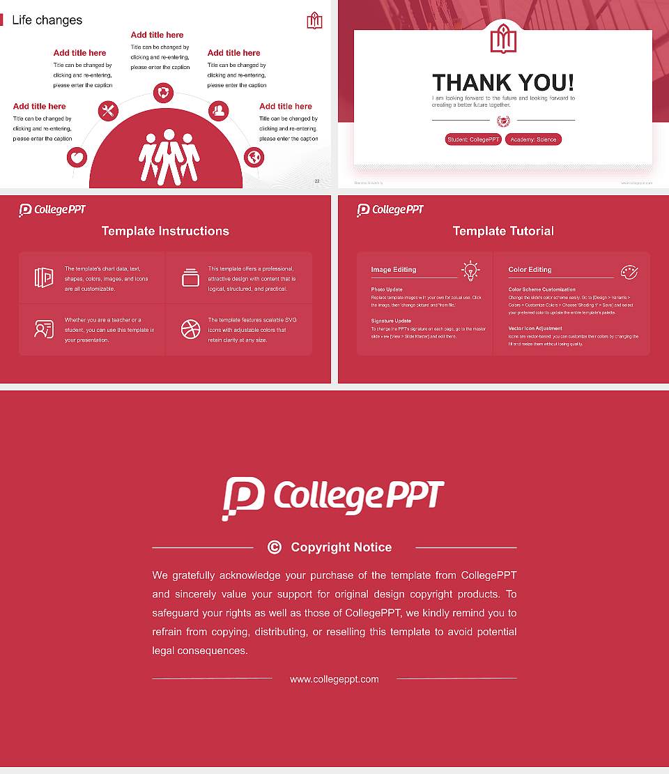 Desales University National Scholarship Defense PPT Template16:9 ratio PPT effect preview image4