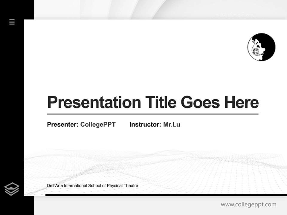 Dell’Arte International School of Physical Theatre Thesis Proposal/Graduation Defense PPT Template4:3 ratio PPT effect preview image5
