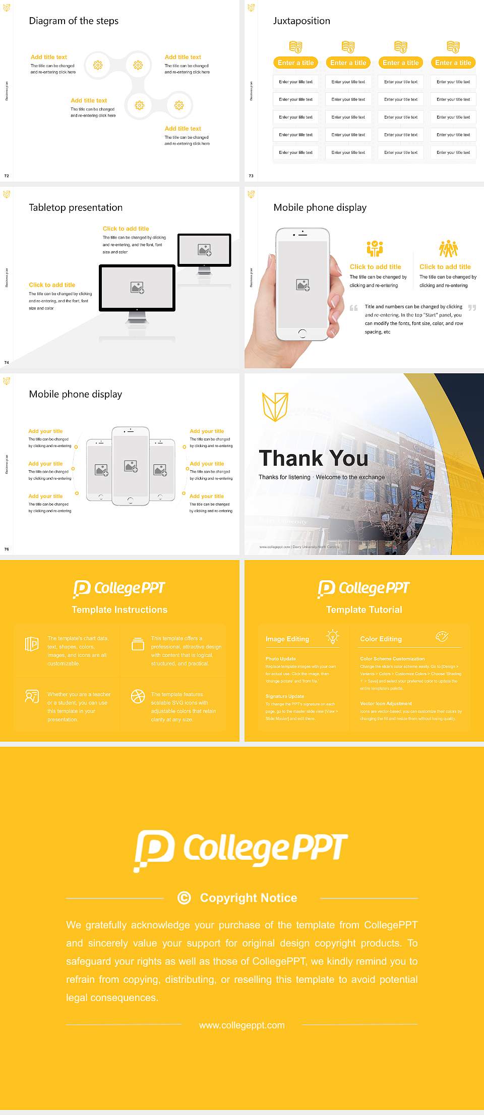 Devry University-North Carolina Competition/Entrepreneurship Contest PPT Template4:3 ratio PPT effect preview image9