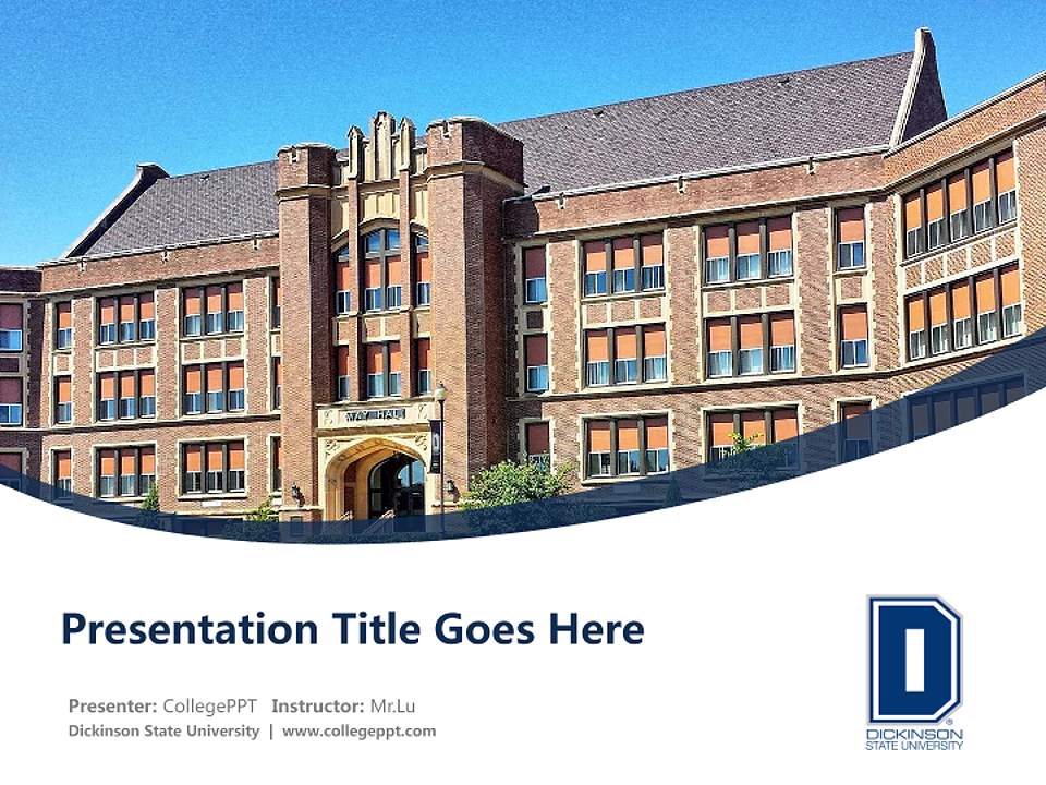 Dickinson State University Course/Courseware Creation PPT Template4:3 ratio PPT effect preview image5