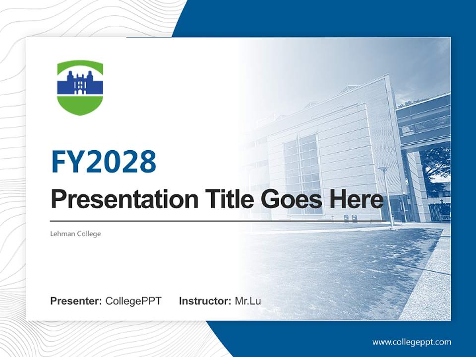 Lehman College Academic Presentation/Research Findings Report PPT Template4:3 ratio PPT effect preview image5