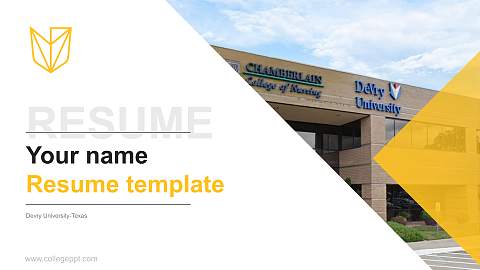 Devry University-Texas Resume PPT Template