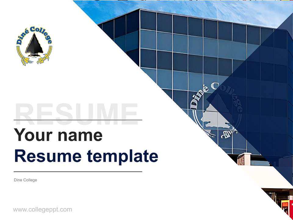 Dine College Resume PPT Template4:3 ratio PPT effect preview image5