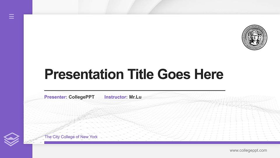 The City College of New York Thesis Proposal/Graduation Defense PPT Template16:9 ratio PPT effect preview image