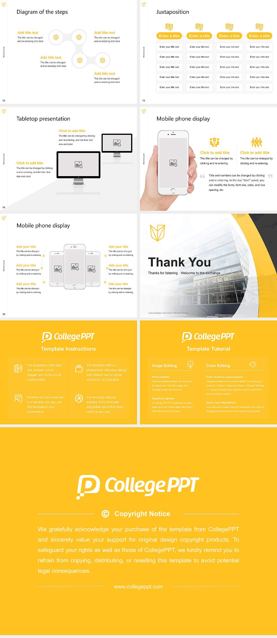 Devry University-Georgia Competition/Entrepreneurship Contest PPT Template4:3 ratio PPT effect preview image9