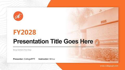 Design Institute of San Diego Academic Presentation/Research Findings Report PPT Template
