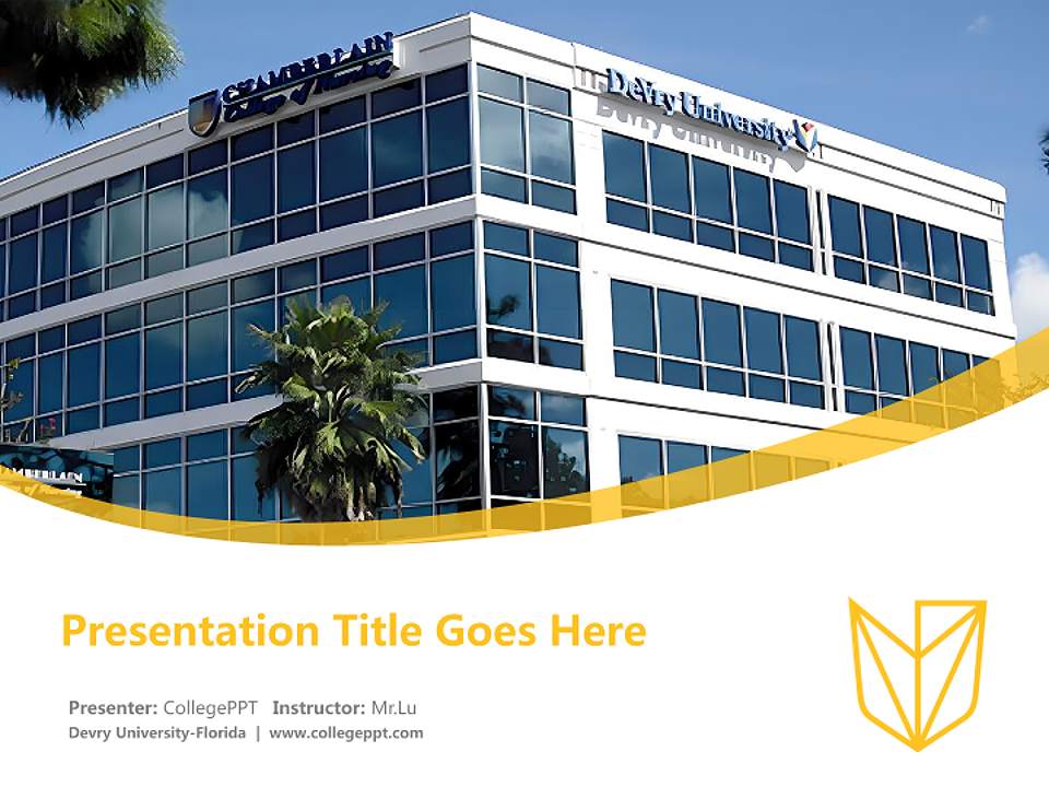 Devry University-Florida Course/Courseware Creation PPT Template4:3 ratio PPT effect preview image5