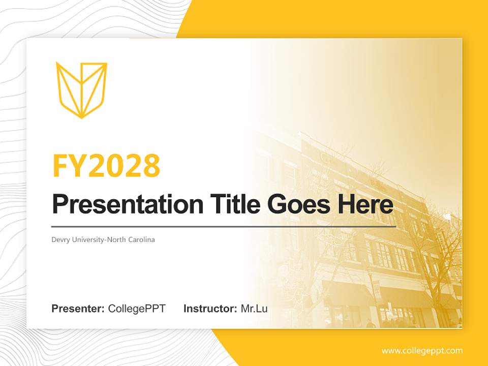 Devry University-North Carolina Academic Presentation/Research Findings Report PPT Template4:3 ratio PPT effect preview image5
