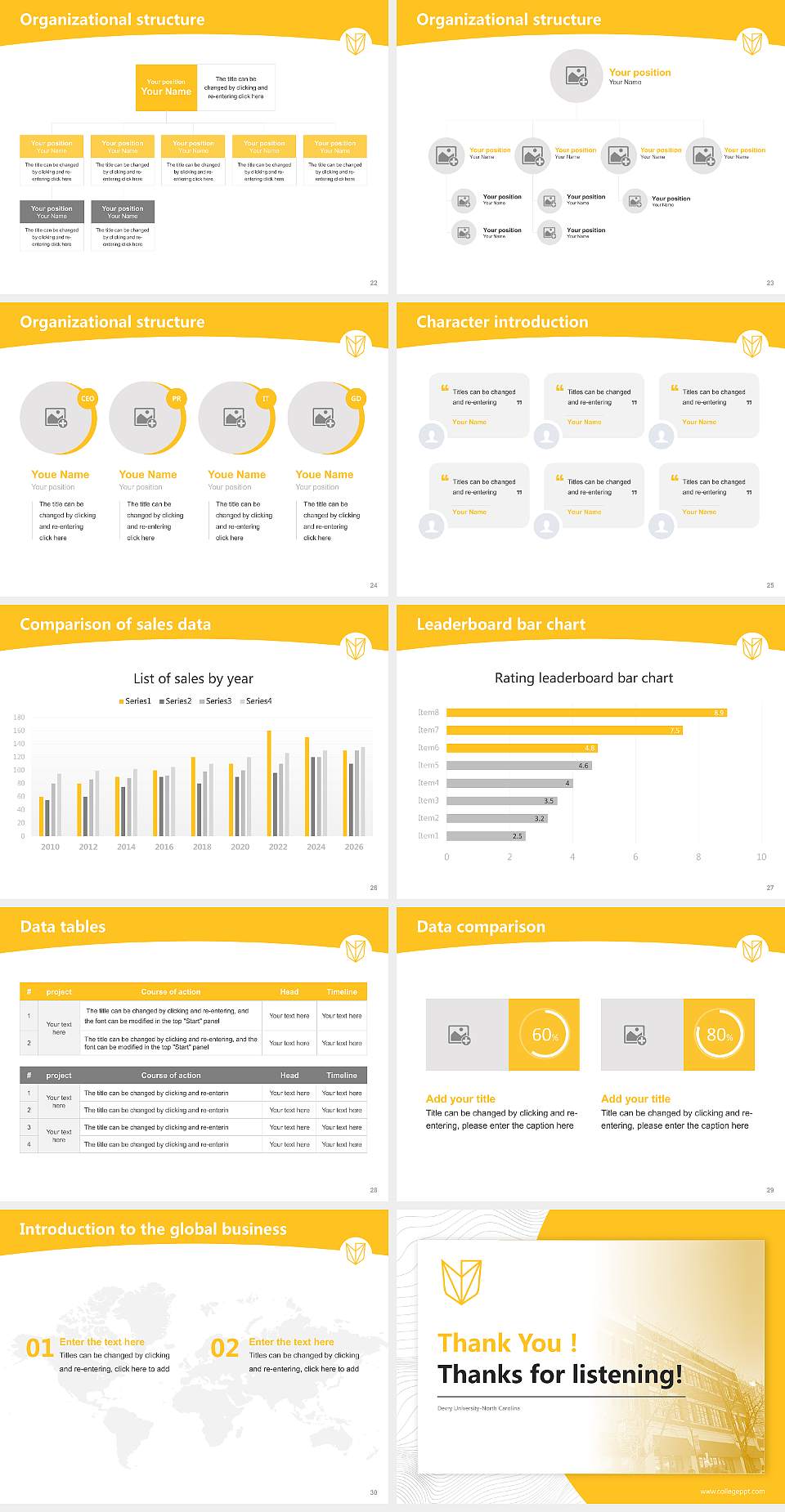 Devry University-North Carolina Academic Presentation/Research Findings Report PPT Template4:3 ratio PPT effect preview image4