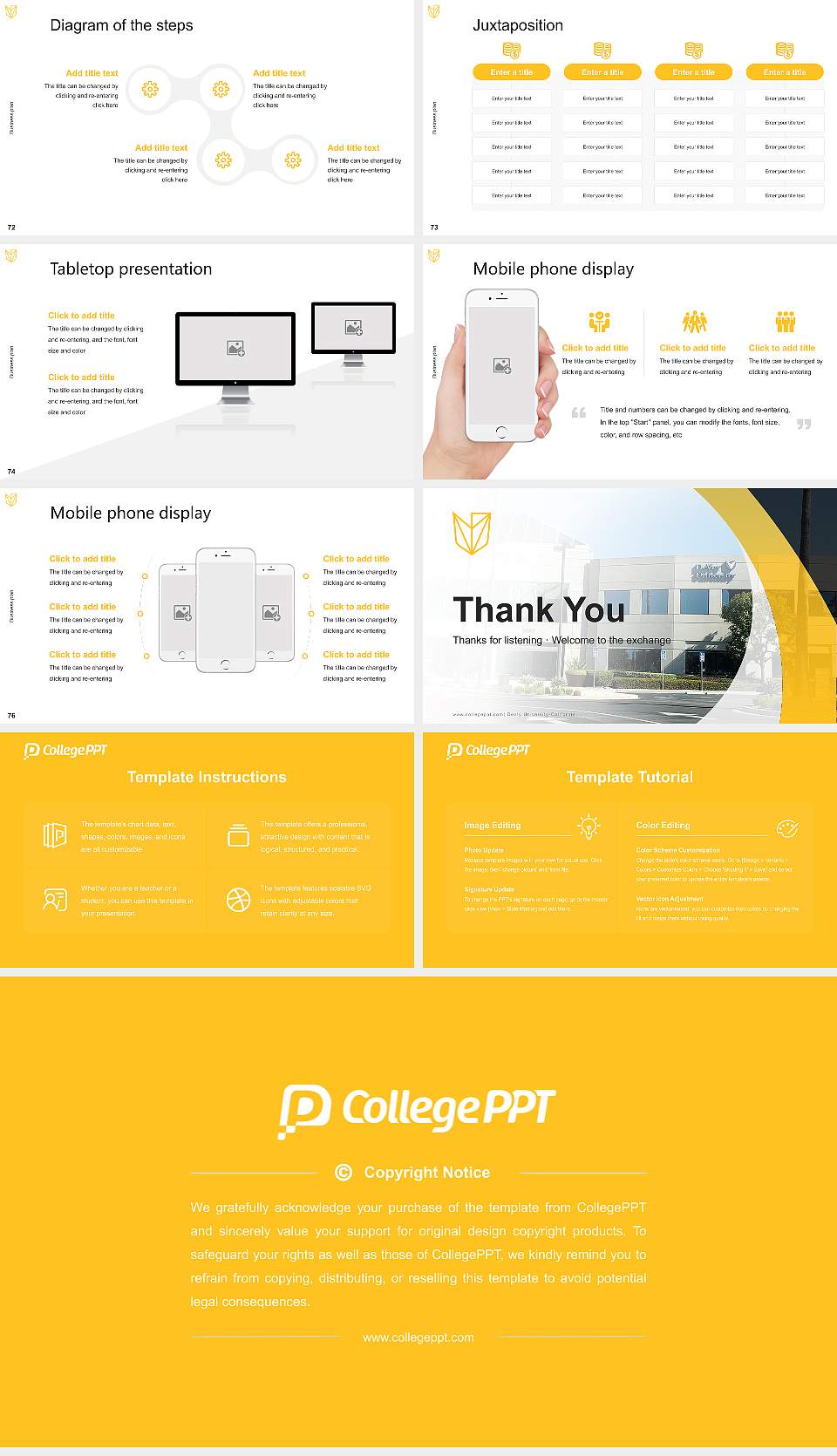Devry University-California Competition/Entrepreneurship Contest PPT Template16:9 ratio PPT effect preview image9