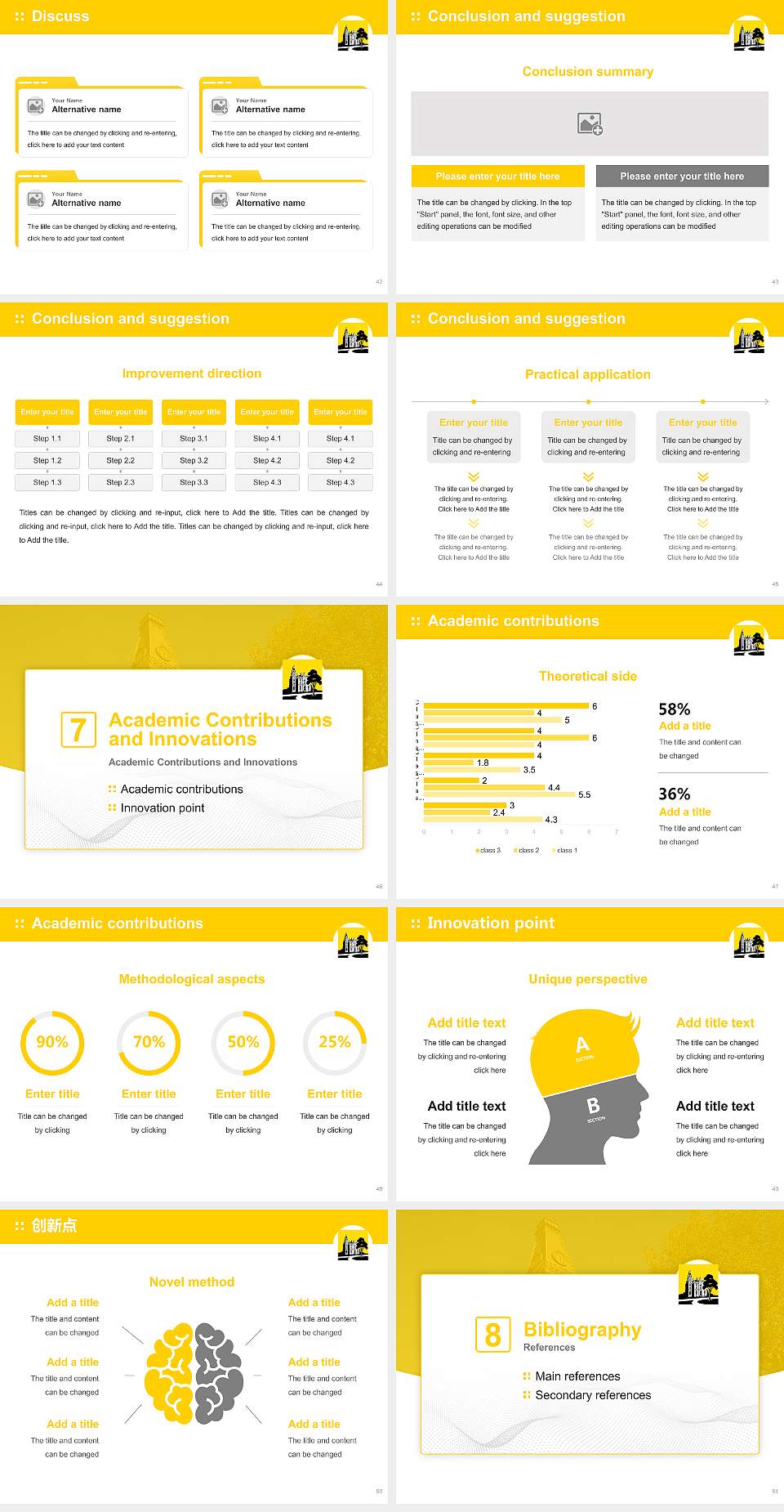 Depauw University Graduation Thesis Defense PPT Template4:3 ratio PPT effect preview image6