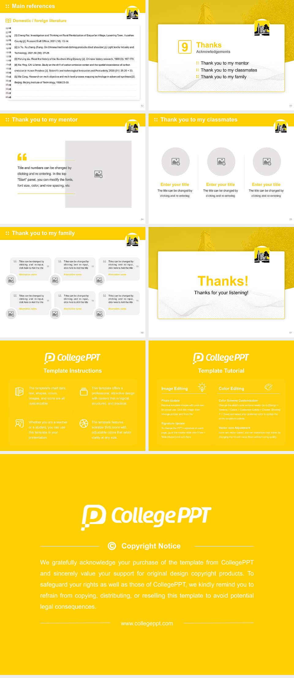 Depauw University Graduation Thesis Defense PPT Template4:3 ratio PPT effect preview image7