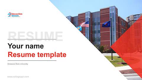 Delaware State University Resume PPT Template