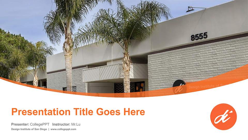 Design Institute of San Diego Course/Courseware Creation PPT Template16:9 ratio PPT effect preview image