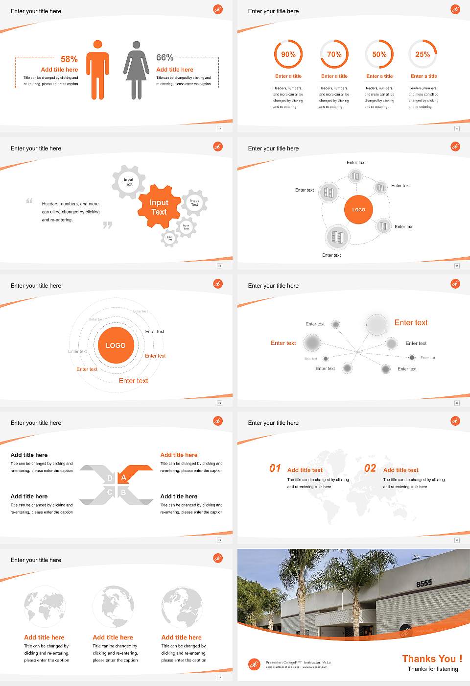 Design Institute of San Diego Course/Courseware Creation PPT Template16:9 ratio PPT effect preview image4