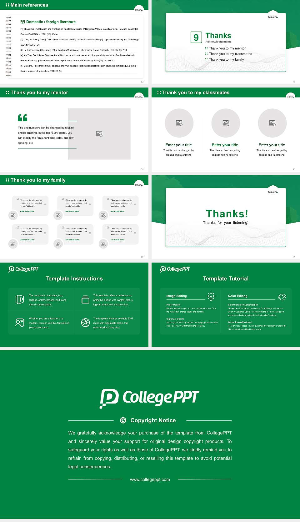 Delta State University Graduation Thesis Defense PPT Template16:9 ratio PPT effect preview image7