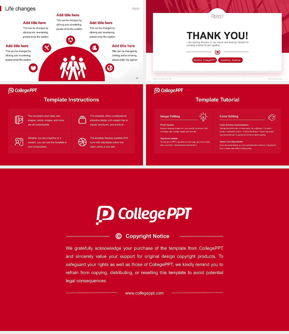 Dewey University-Hato Rey National Scholarship Defense PPT Template16:9 ratio PPT effect preview image4
