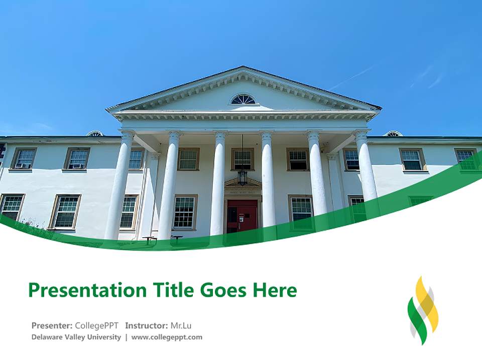 Delaware Valley University Course/Courseware Creation PPT Template4:3 ratio PPT effect preview image5