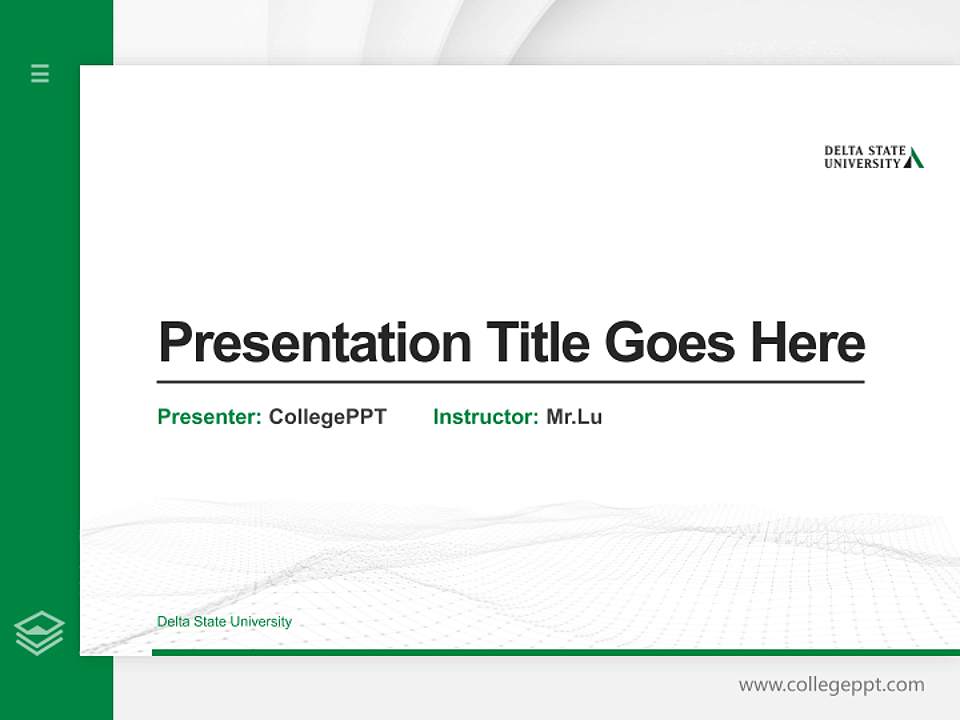 Delta State University Thesis Proposal/Graduation Defense PPT Template4:3 ratio PPT effect preview image5