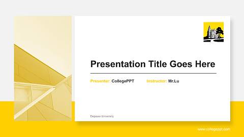 Depauw University General Purpose PPT Template