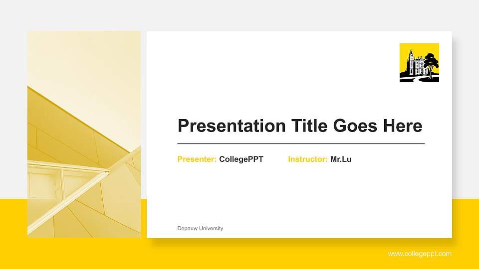 Depauw University General Purpose PPT Template16:9 ratio PPT effect preview image