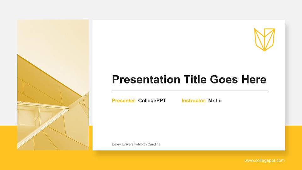 Devry University-North Carolina General Purpose PPT Template16:9 ratio PPT effect preview image
