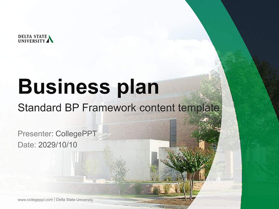 Delta State University Competition/Entrepreneurship Contest PPT Template4:3 ratio PPT effect preview image9