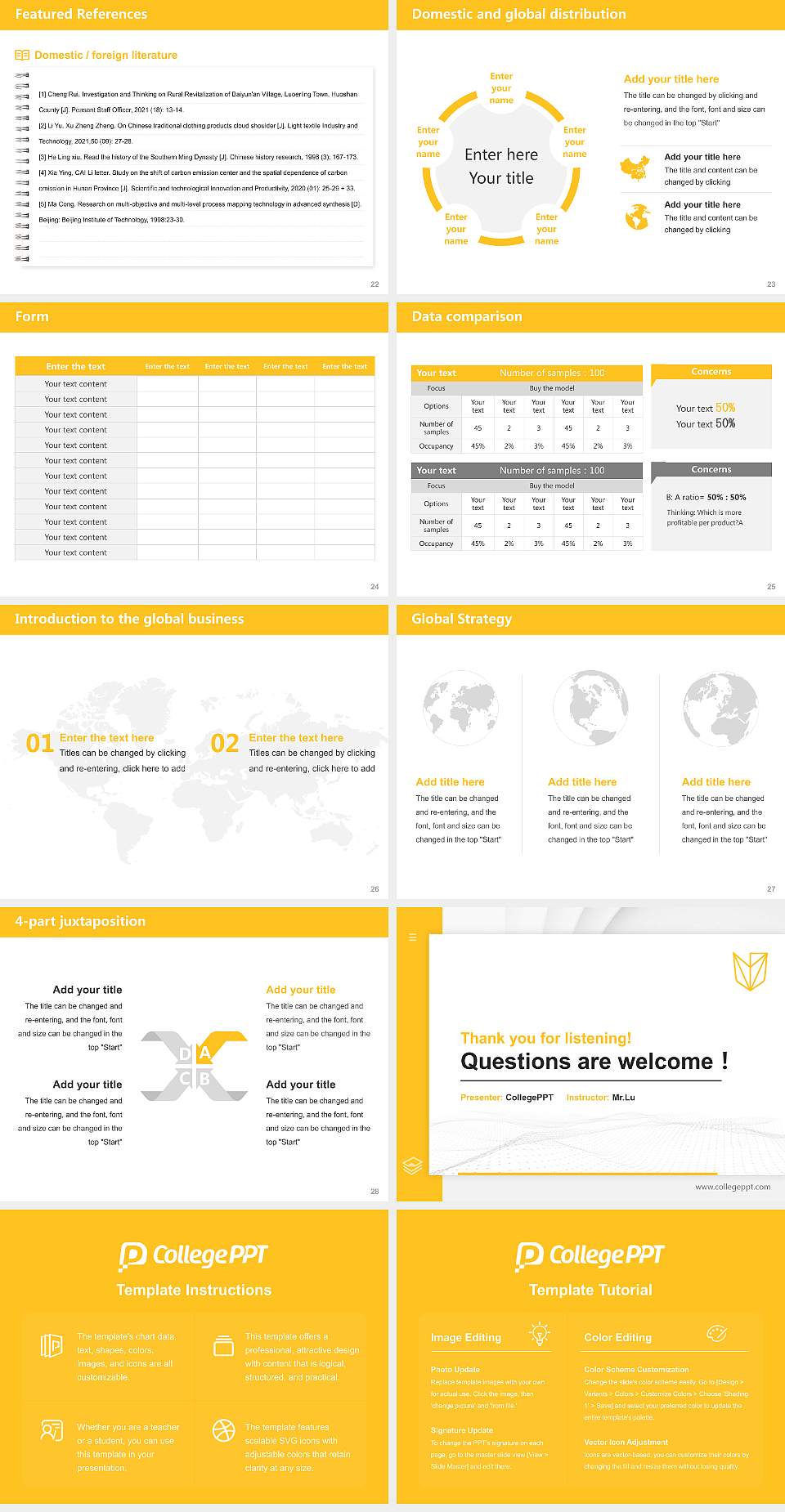 Devry College of New York Thesis Proposal/Graduation Defense PPT Template4:3 ratio PPT effect preview image4