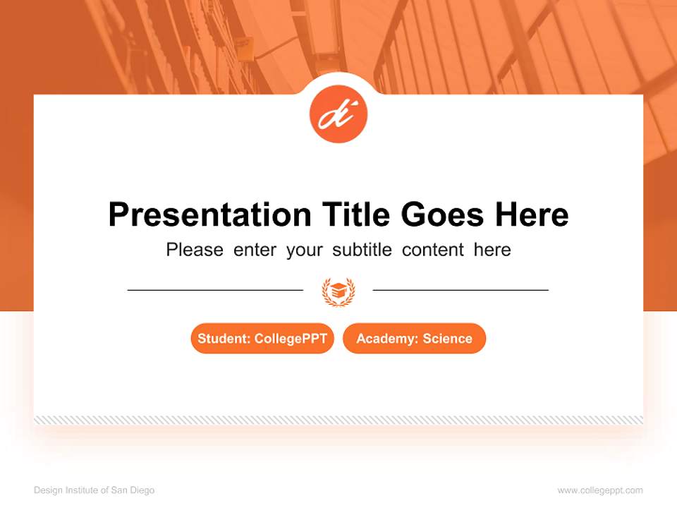 Design Institute of San Diego National Scholarship Defense PPT Template4:3 ratio PPT effect preview image4