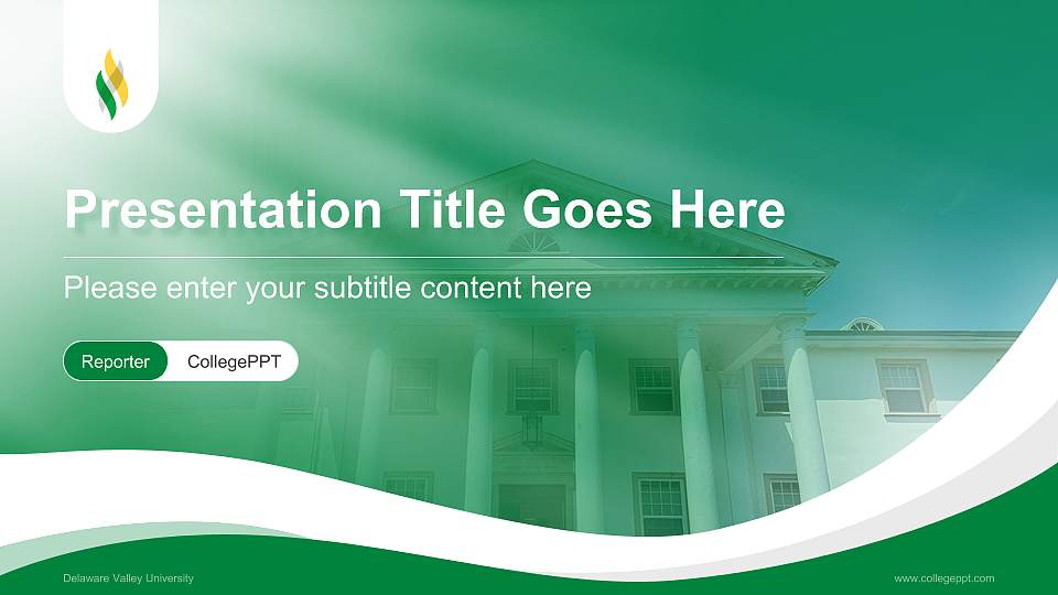 Delaware Valley University Lecture Sharing and Networking Event PPT Template16:9 ratio PPT effect preview image
