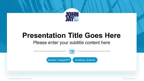 John Jay College of Criminal Justice National Scholarship Defense PPT Template