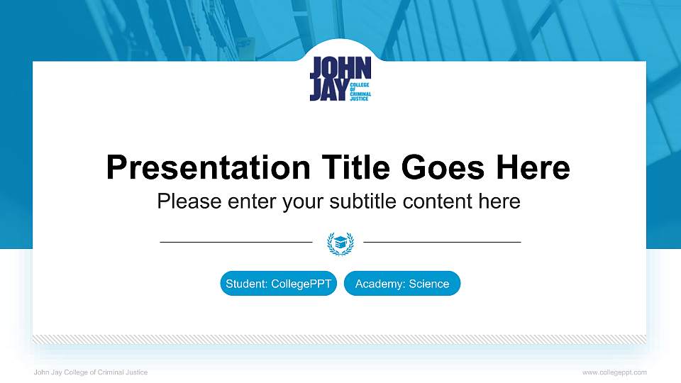 John Jay College of Criminal Justice National Scholarship Defense PPT Template16:9 ratio PPT effect preview image