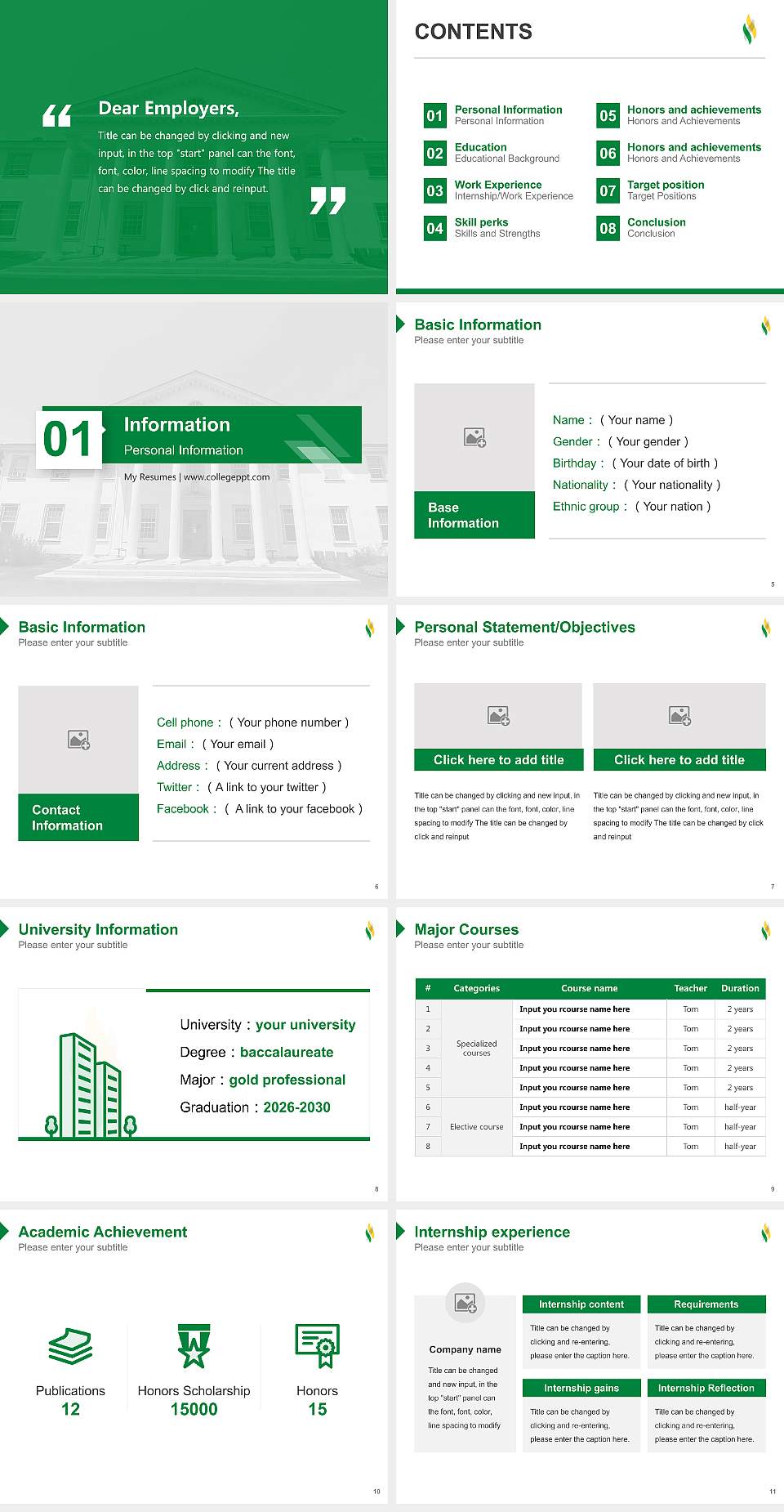 Delaware Valley University Resume PPT Template4:3 ratio PPT effect preview image2