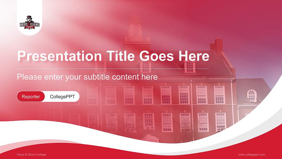 Davis & Elkins College Lecture Sharing and Networking Event PPT Template16:9 ratio PPT effect preview image