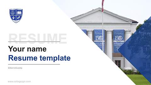 Dillard University Resume PPT Template