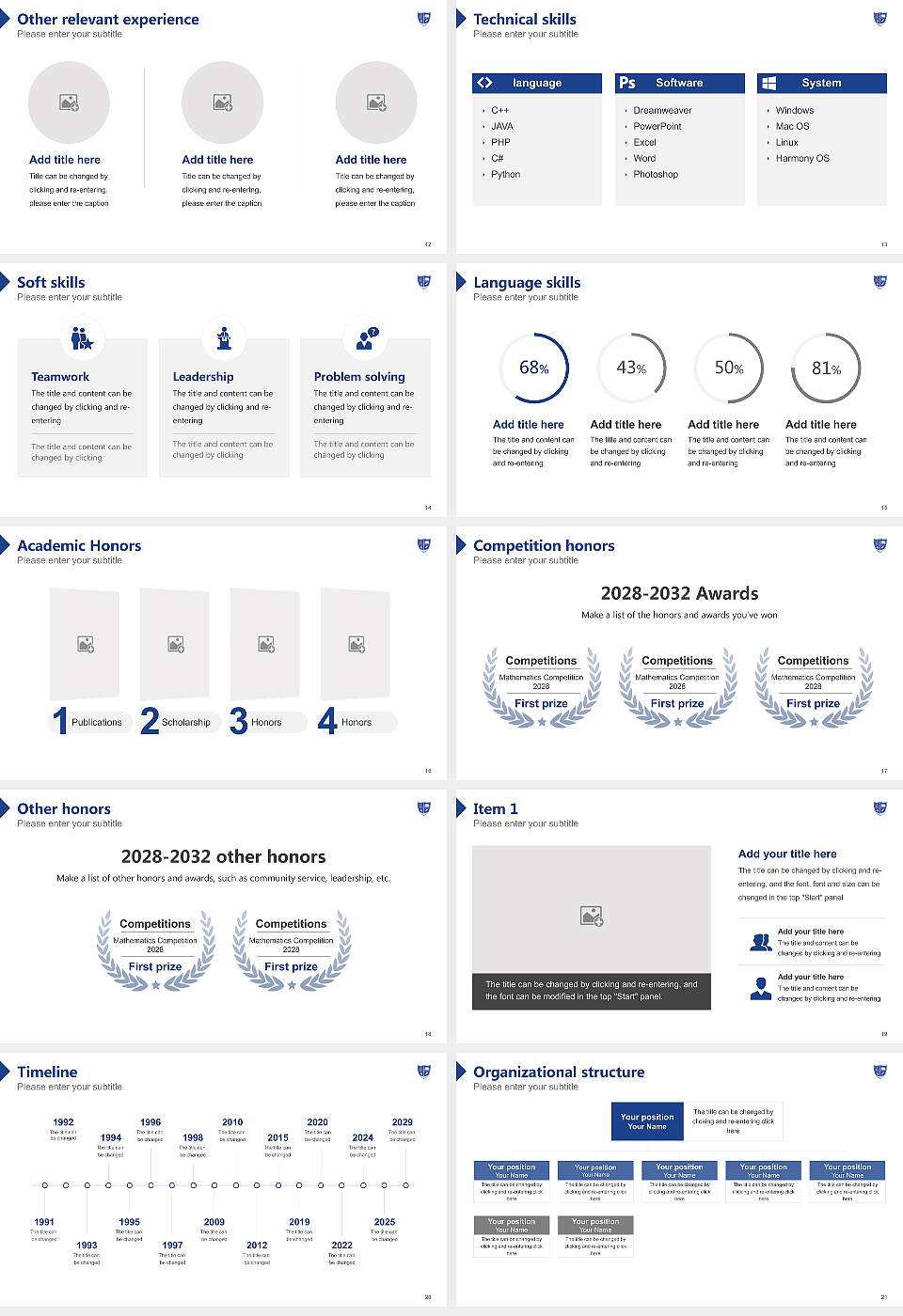 Dillard University Resume PPT Template16:9 ratio PPT effect preview image3