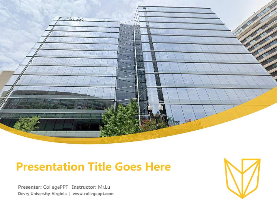 Devry University-Virginia Course/Courseware Creation PPT Template4:3 ratio PPT effect preview image5