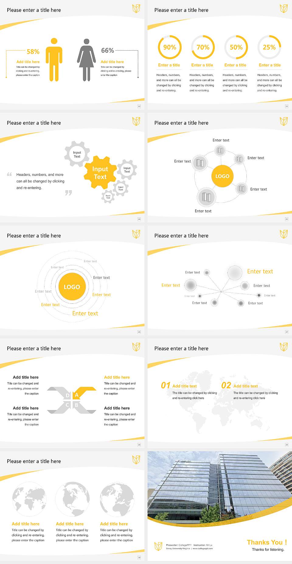 Devry University-Virginia Course/Courseware Creation PPT Template4:3 ratio PPT effect preview image4
