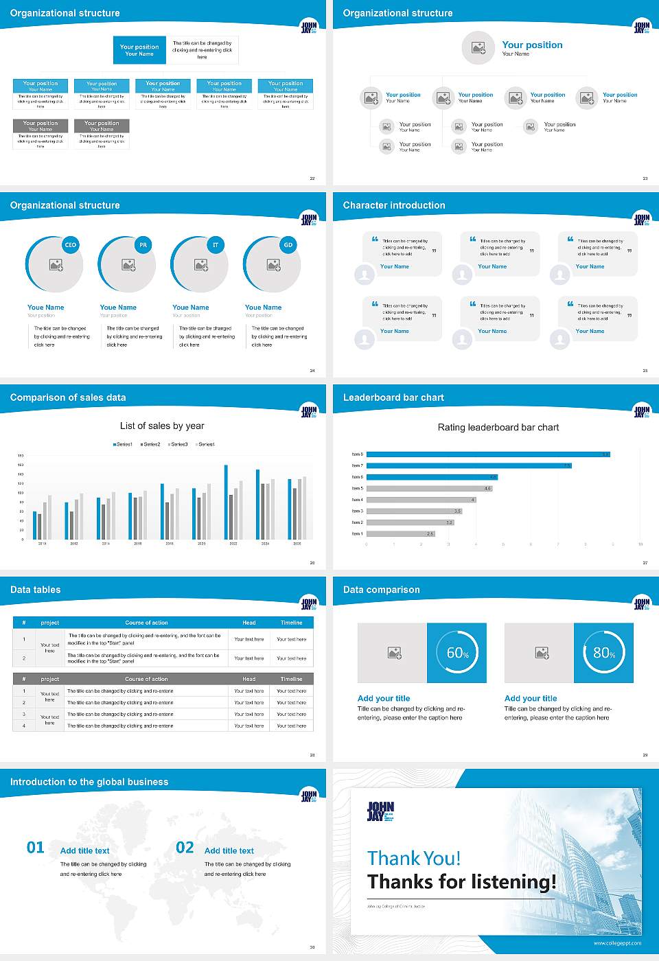 John Jay College of Criminal Justice Academic Presentation/Research Findings Report PPT Template16:9 ratio PPT effect preview image4