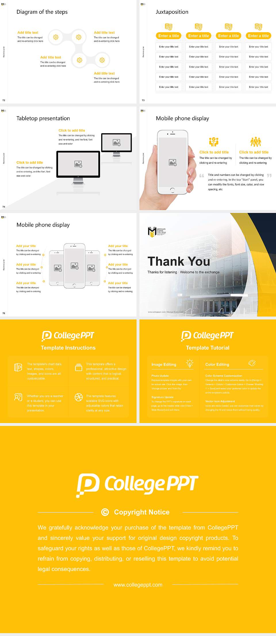 Medgar Evers College Competition/Entrepreneurship Contest PPT Template4:3 ratio PPT effect preview image9