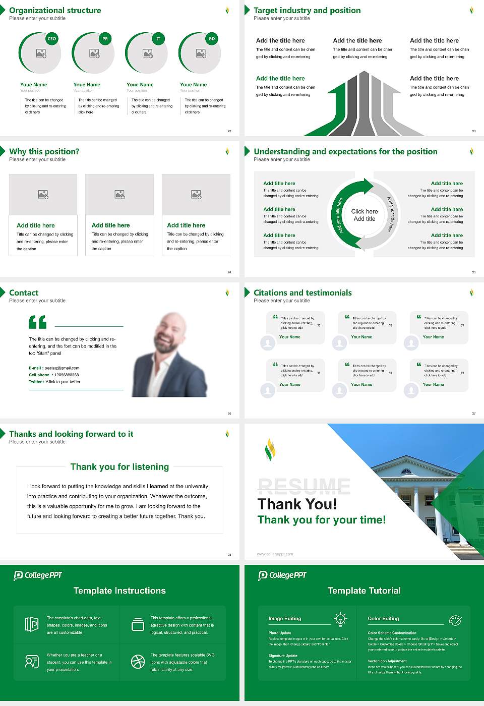 Delaware Valley University Resume PPT Template16:9 ratio PPT effect preview image4