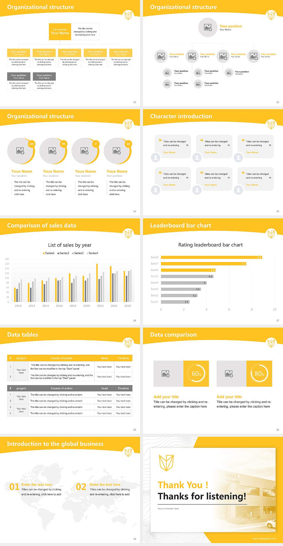 Devry University-Texas Academic Presentation/Research Findings Report PPT Template4:3 ratio PPT effect preview image4