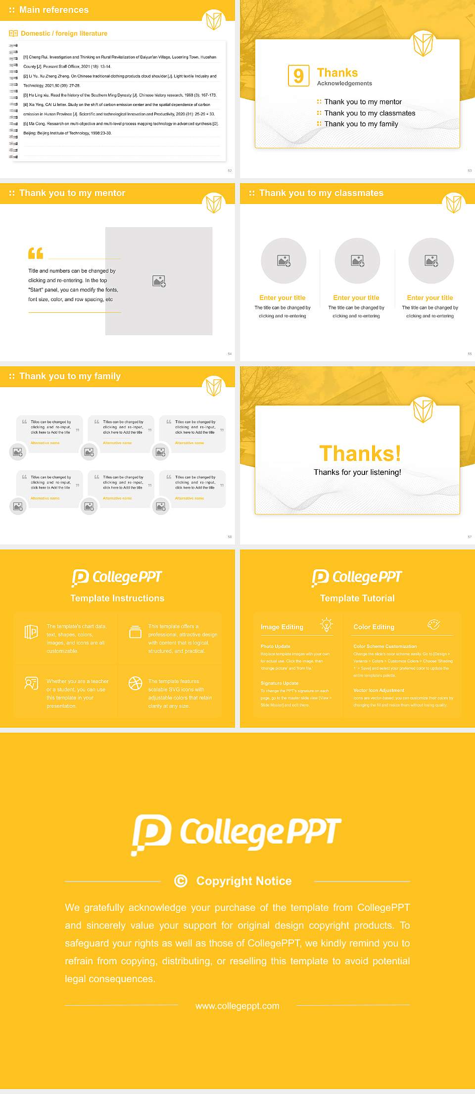 Devry University-Georgia Graduation Thesis Defense PPT Template4:3 ratio PPT effect preview image7