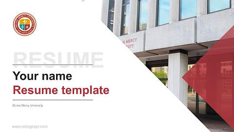 Divine Mercy University Resume PPT Template