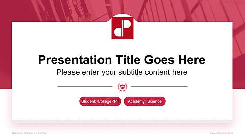 Digipen Institute of Technology National Scholarship Defense PPT Template