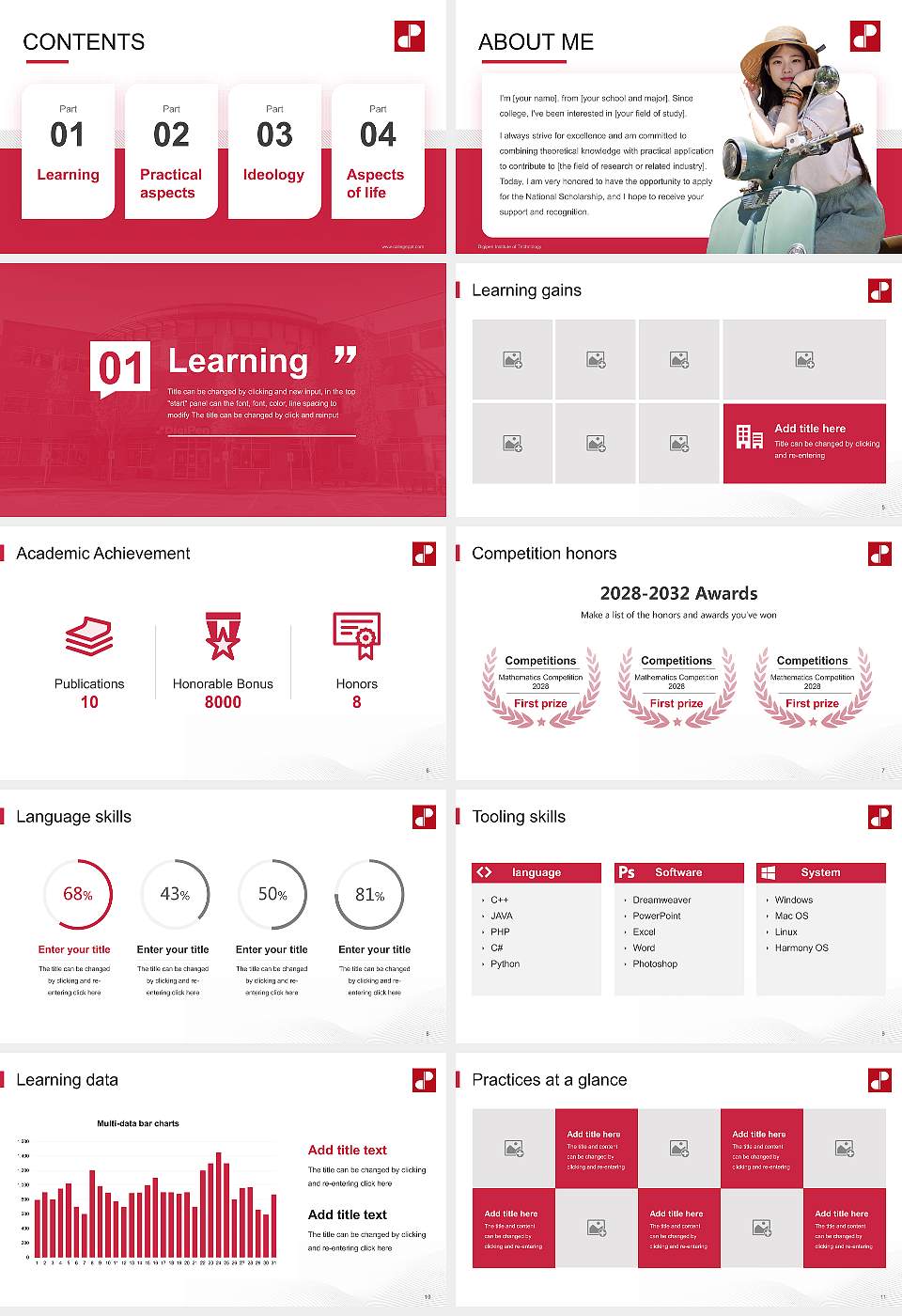 Digipen Institute of Technology National Scholarship Defense PPT Template16:9 ratio PPT effect preview image2