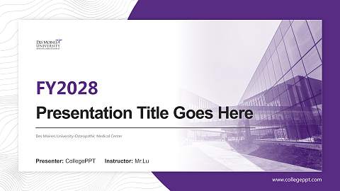 Des Moines University-Osteopathic Medical Center Academic Presentation/Research Findings Report PPT Template