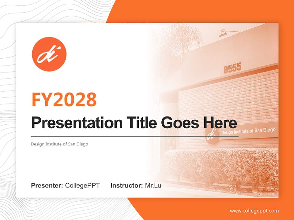 Design Institute of San Diego Academic Presentation/Research Findings Report PPT Template4:3 ratio PPT effect preview image5