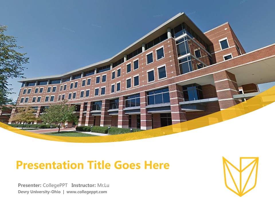 Devry University-Ohio Course/Courseware Creation PPT Template4:3 ratio PPT effect preview image5
