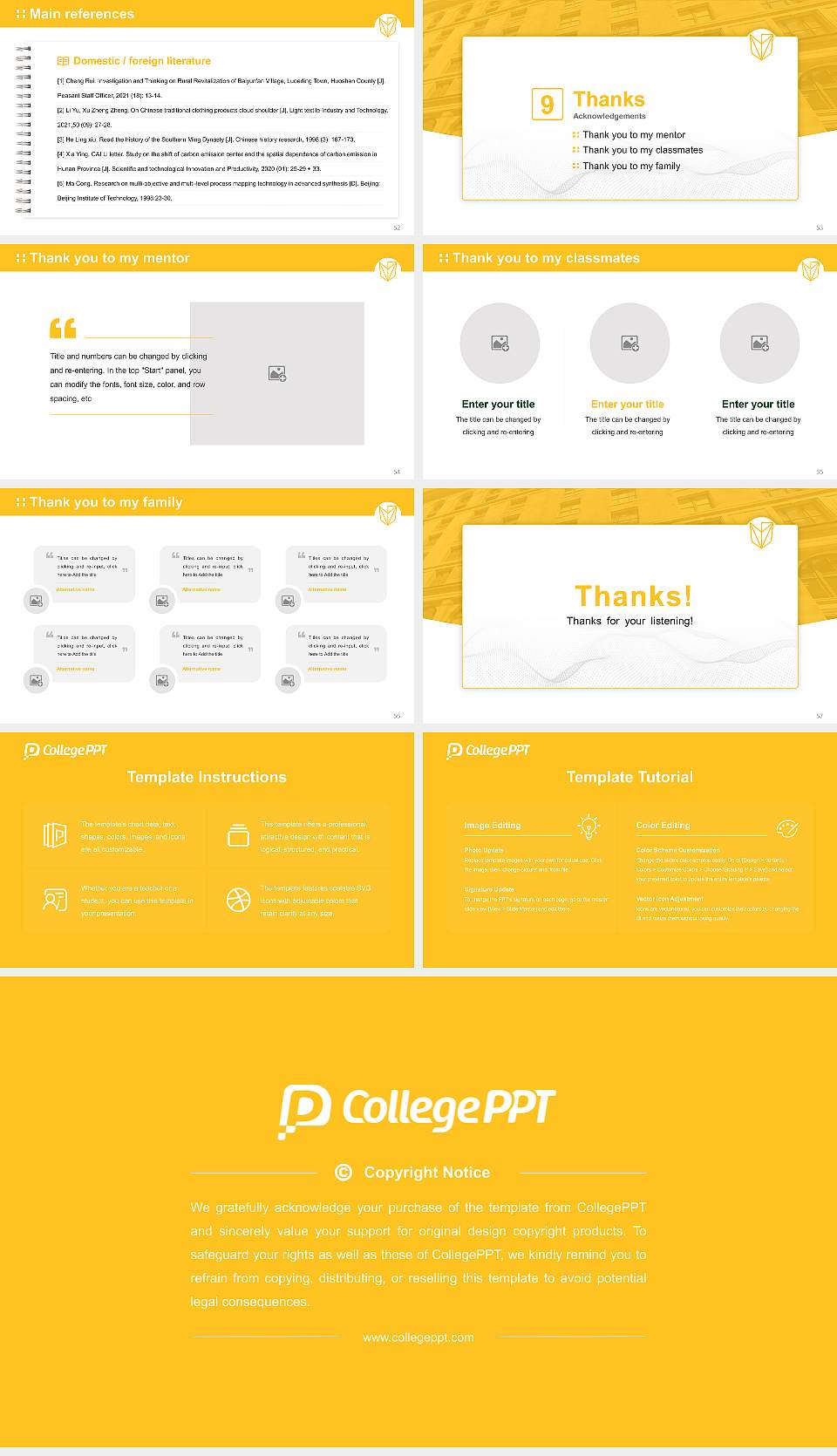 Devry College of New York Graduation Thesis Defense PPT Template16:9 ratio PPT effect preview image7